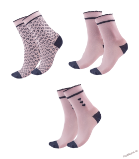 Ponožky ELT Lucky Heart Pink, 3 páry, 35-38