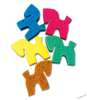 Houba na mytí koník, různé barvy